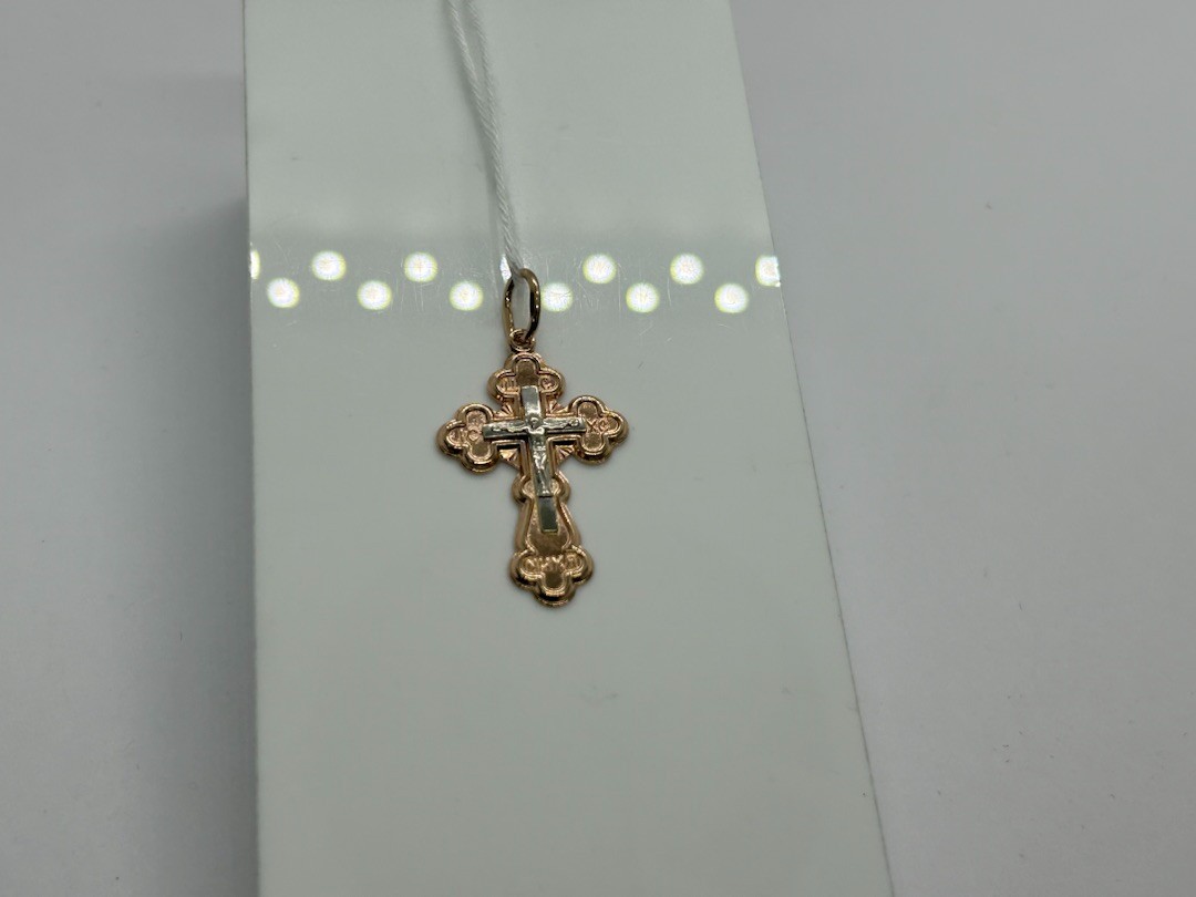 ПОДКБК585 ПОДВЕСКА КРЕСТ БЕЗ КАМНЯ (Au 585)
