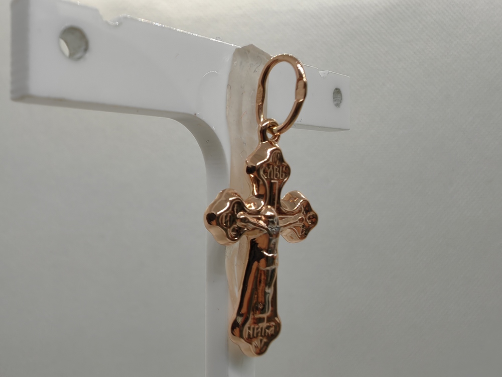 ПОДКБК585 ПОДВЕСКА КРЕСТ БЕЗ КАМНЯ (Au 585)