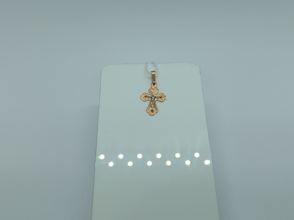 ПОДКБК585 ПОДВЕСКА КРЕСТ БЕЗ КАМНЯ (Au 585)