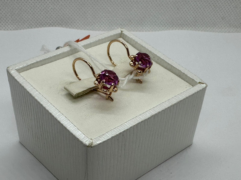 СЕРЬГИ С КАМНЕМ (Au 583)