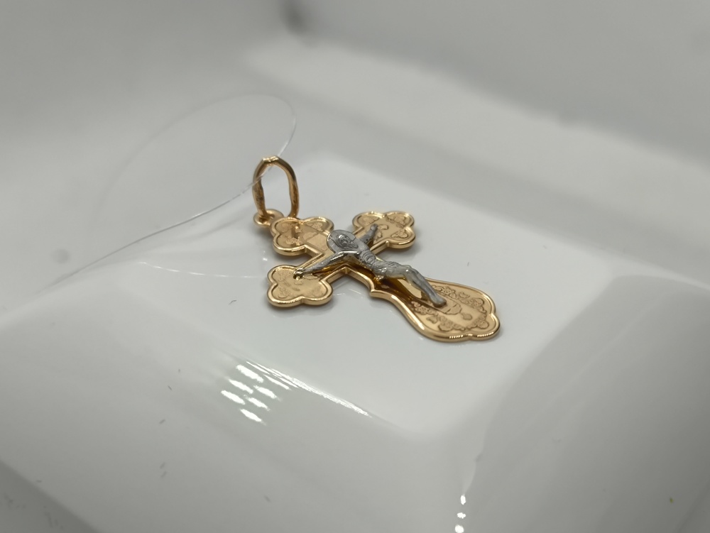 ПОДВЕСКА КРЕСТ без камня (Au 585)