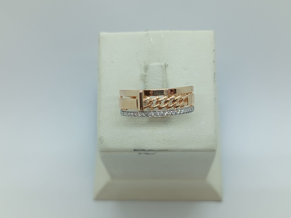 КОЛЬЦО С КАМНЯМИ (Au 585)