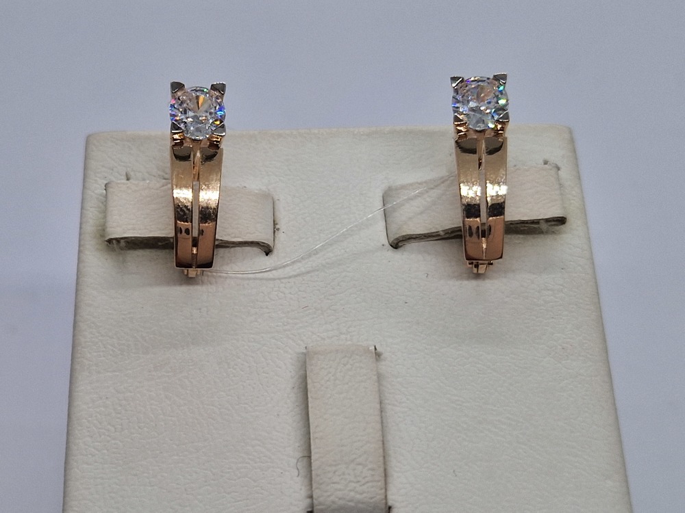 СЕРЬГИ С КАМНЕМ (Au 585)