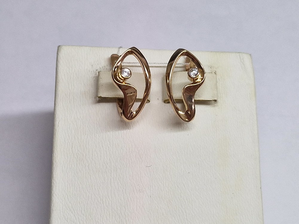 СЕРЬГИ С КАМНЕМ (Au 585)