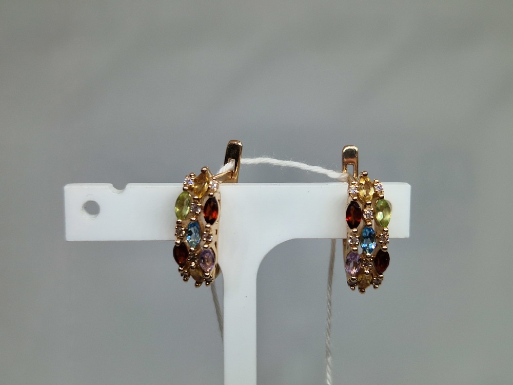 СЕРЬГИ С КАМНЯМИ (Au 585)