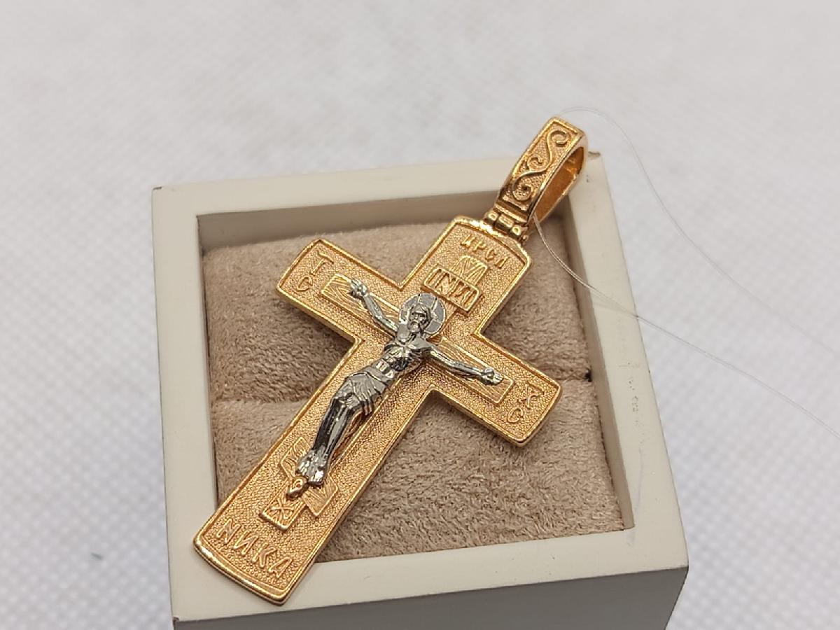 ПОДВЕСКА КРЕСТ без камня (Au 585)