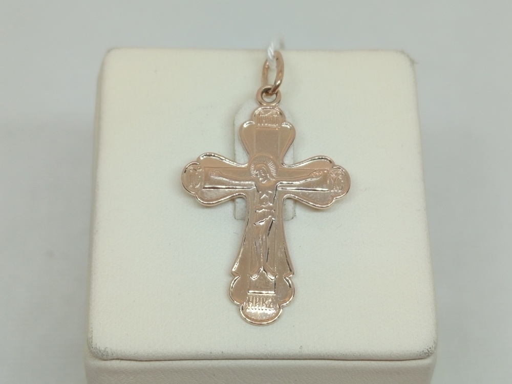 ПОДВЕСКА КРЕСТ БЕЗ КАМНЯ (Au 585)
