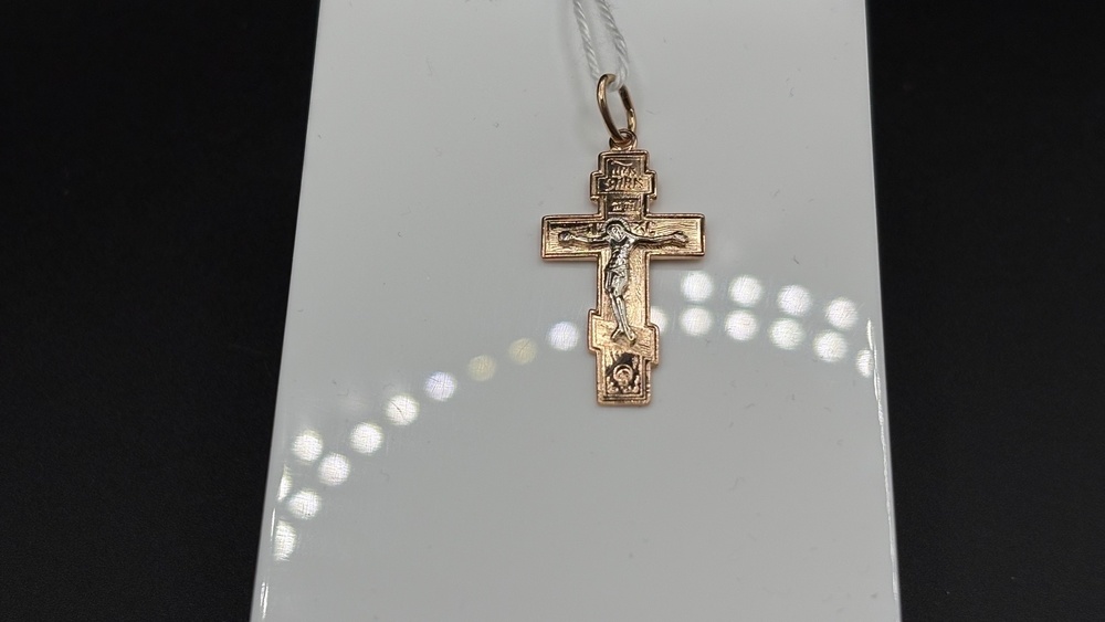 ПОДКБК585 ПОДВЕСКА КРЕСТ БЕЗ КАМНЯ (Au 585)