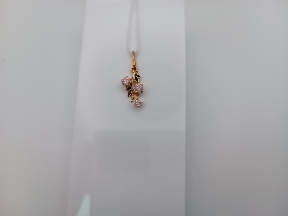 ПОДКМИ583 ПОДВЕСКА С КАМНЯМИ (Au 583)