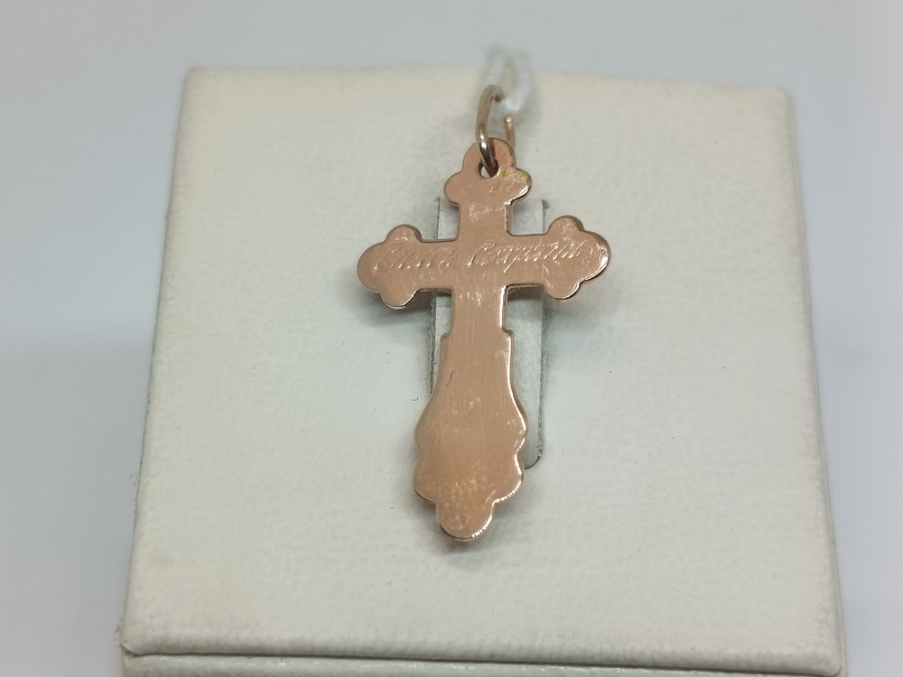 ПОДВЕСКА КРЕСТ БЕЗ КАМНЯ (Au 585)