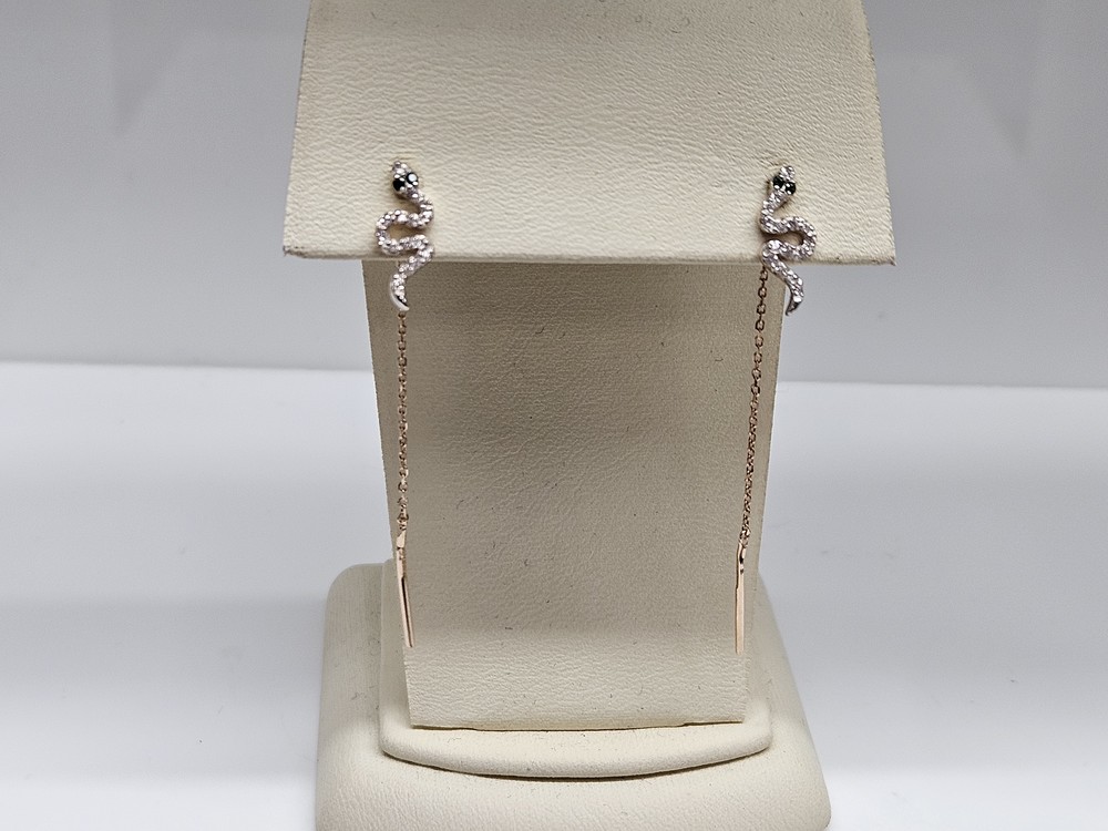 СЕРЬГИ ПРОДЕВКИ с камнями (Au 585)