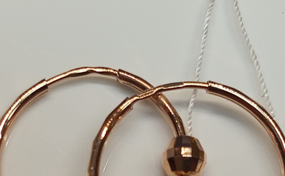 СКОН585 СЕРЬГИ КОНГО (Au 585)