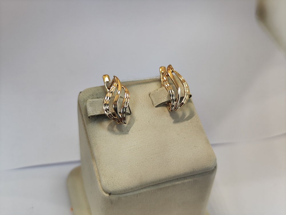 СБКМ585 СЕРЬГИ БЕЗ КАМНЯ (Au 585)