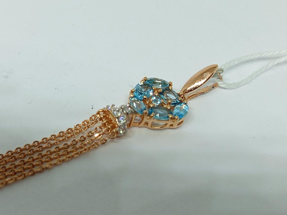 ПОДКМИ585 ПОДВЕСКА С КАМНЯМИ (Au 585)