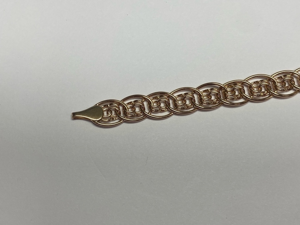 БРАСЛЕТ ПУСТОТЕЛЫЙ Нона-бисмарк (Au 585)