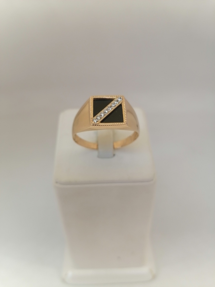 ПЕЧАТКА С КАМНЯМИ (Au 585)