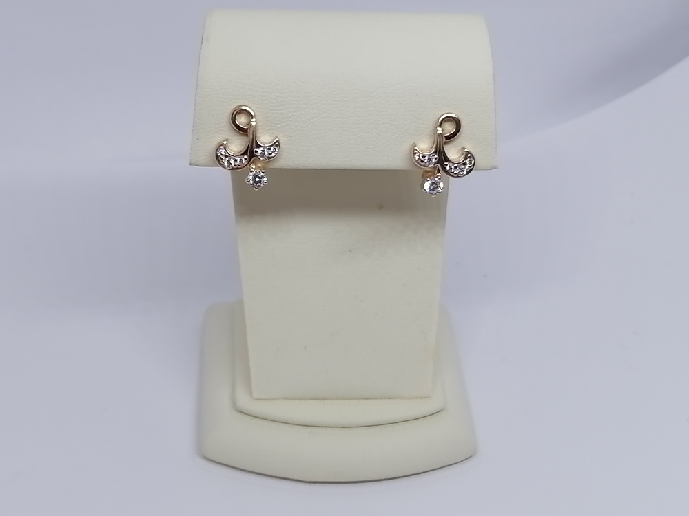 СКМИ585 СЕРЬГИ С КАМНЯМИ (Au 585)