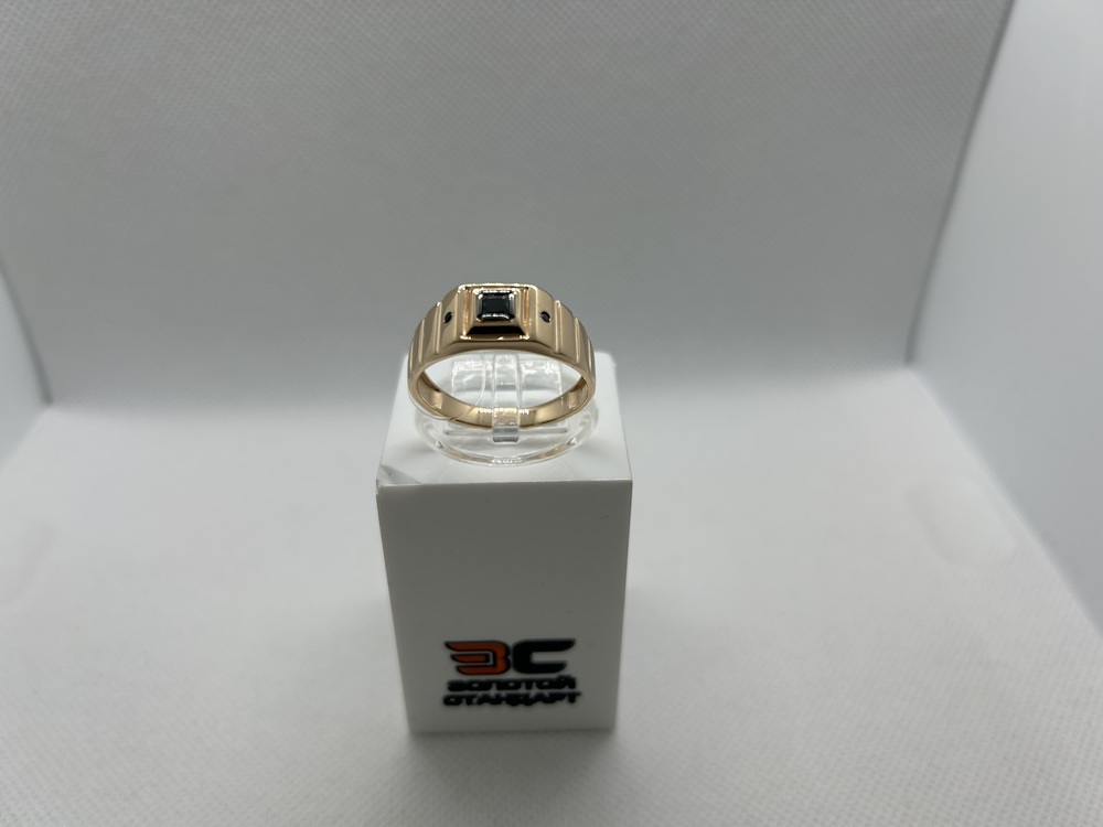 КОЛЬЦО ПЕЧАТКА с камнями (Au 585)