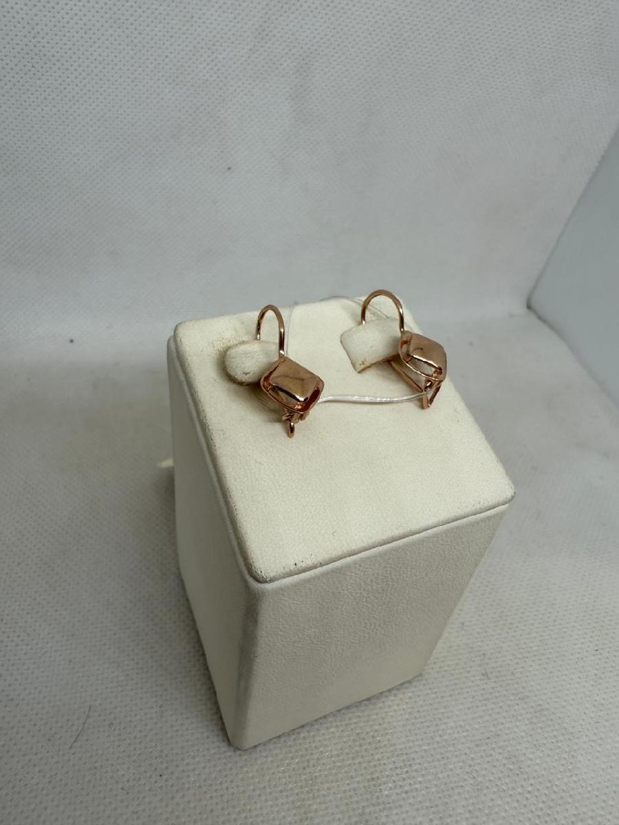 СЕРЬГИ ПЕТЕЛЬКА без камня (Au 585)