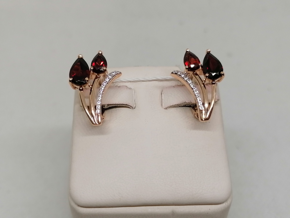 СЕРЬГИ С КАМНЯМИ (Au 585)