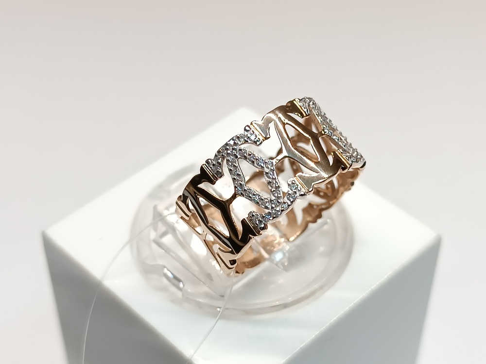 КОЛЬЦО С КАМНЯМИ (Au 585)