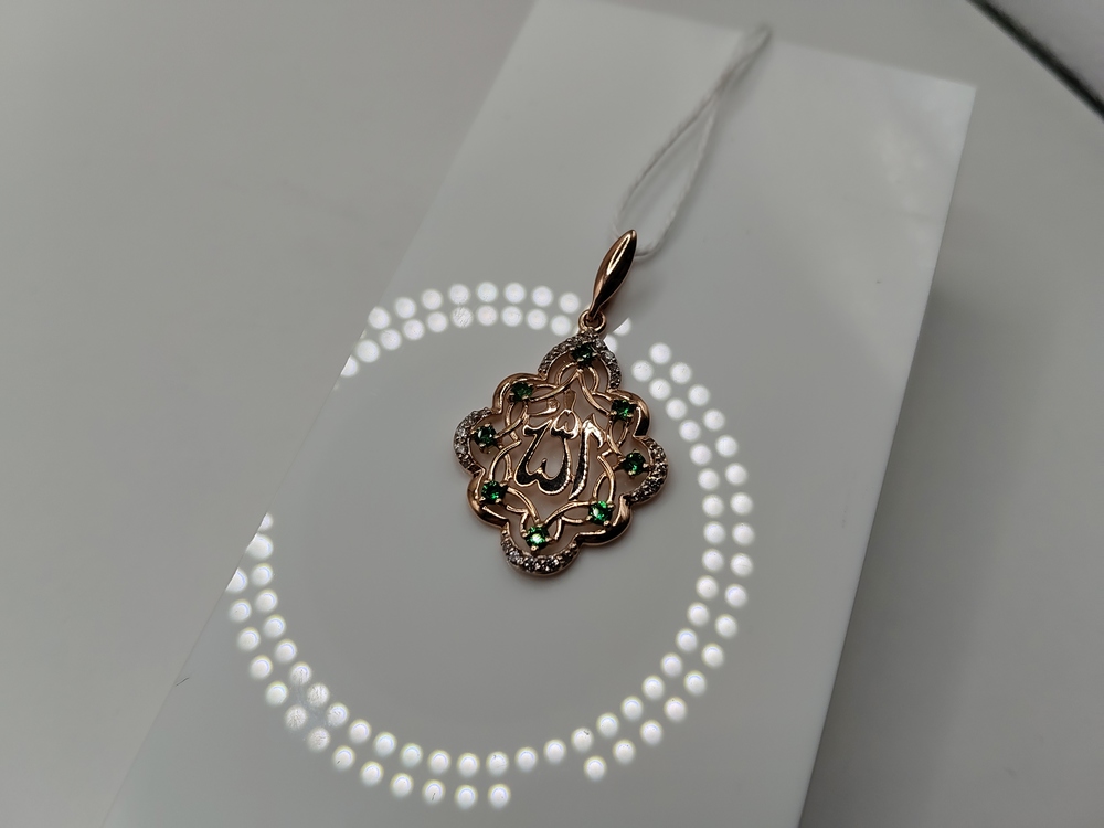 ПОДВЕСКА КОРАН с камнями (Au 585)