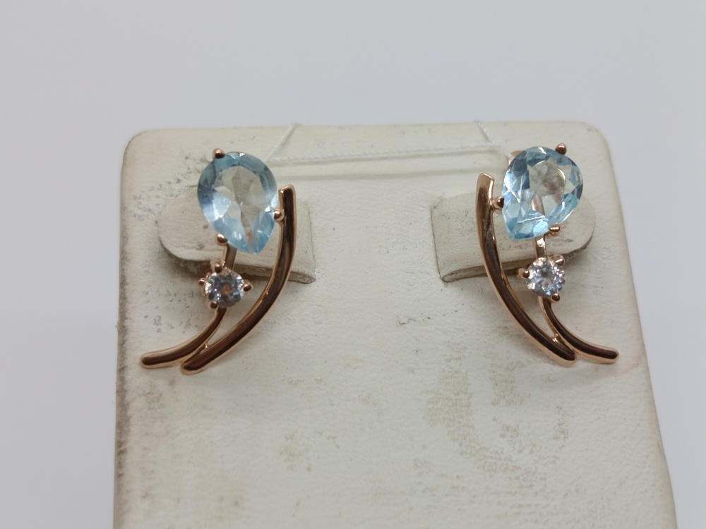 СЕРЬГИ С КАМНЯМИ (Au 585)