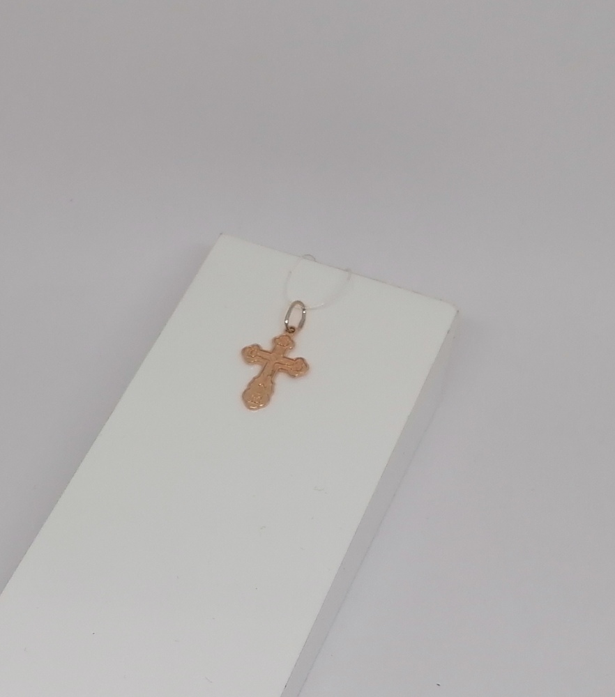 03-0084 ПОДВЕСКА КРЕСТ без камня (Au 585)