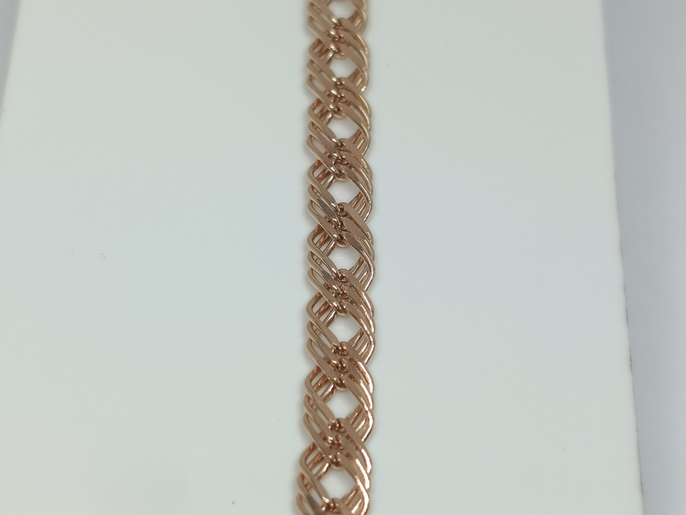 БРАСЛЕТ ПУСТОТЕЛЫЙ Ромб тройной (Au 585)