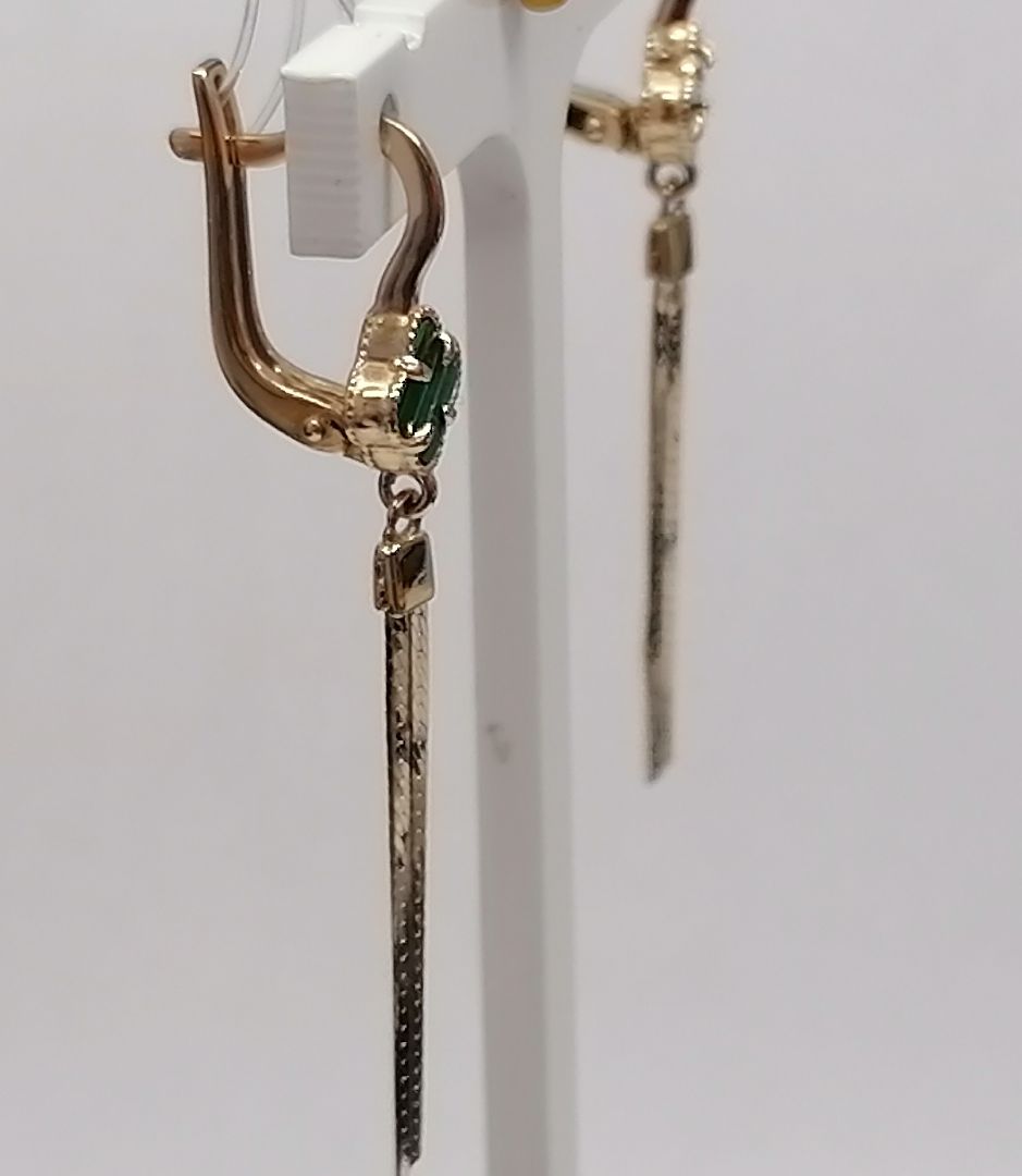 СЕРЬГИ С КАМНЕМ (Au 585)