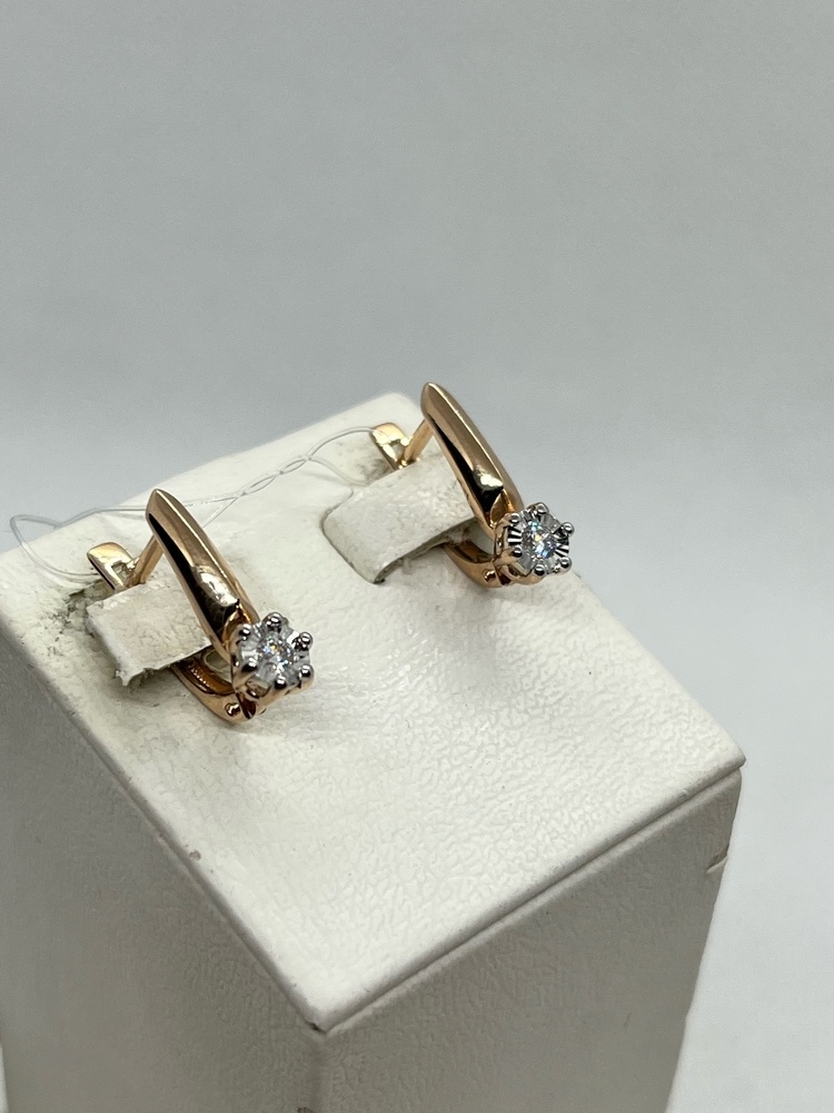 СЕРЬГИ С КАМНЕМ (Au 585)