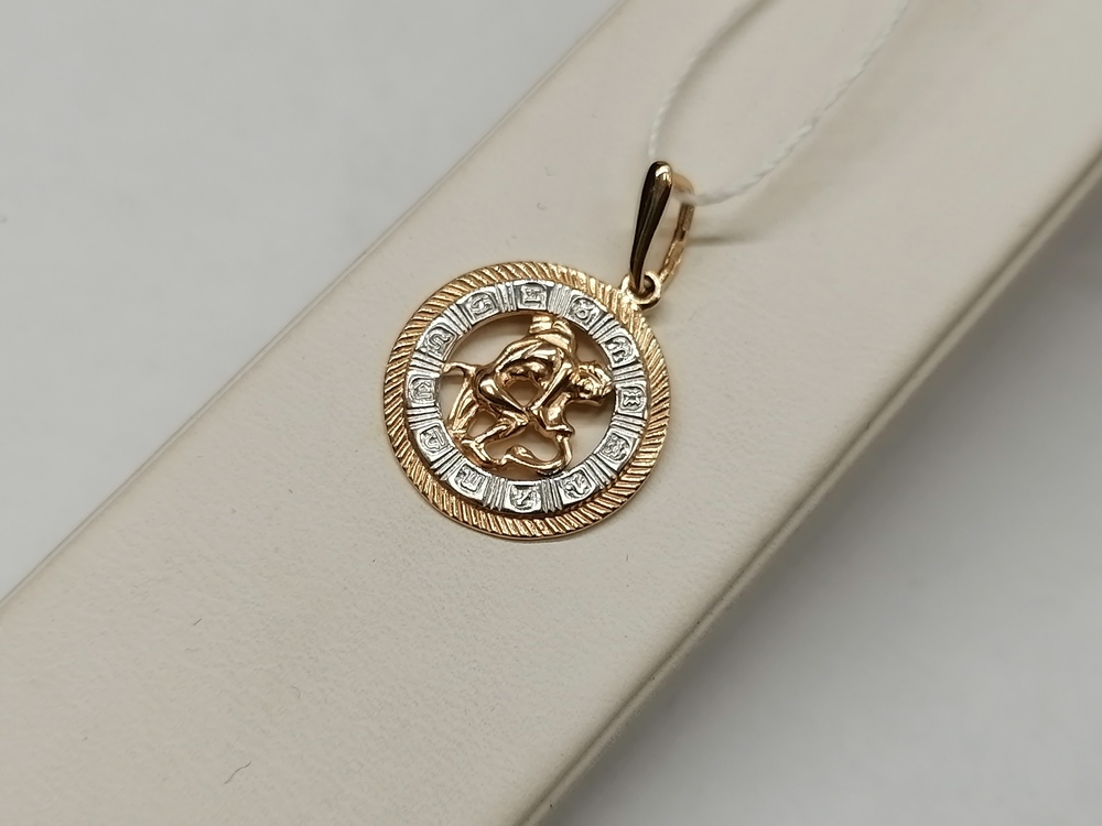 ПОДВЕСКА ЗНАК ЗОДИАКА ВОДОЛЕЙ (Au 585)