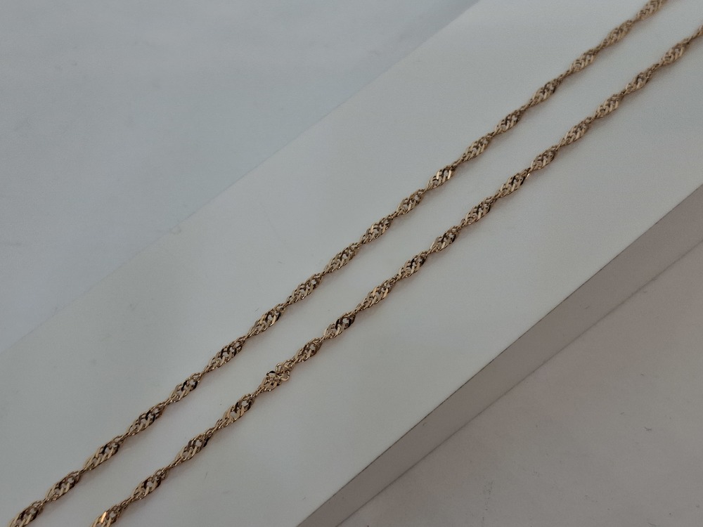 ЦЕПЬ ПУСТОТЕЛАЯ Сингапур (Au 585)