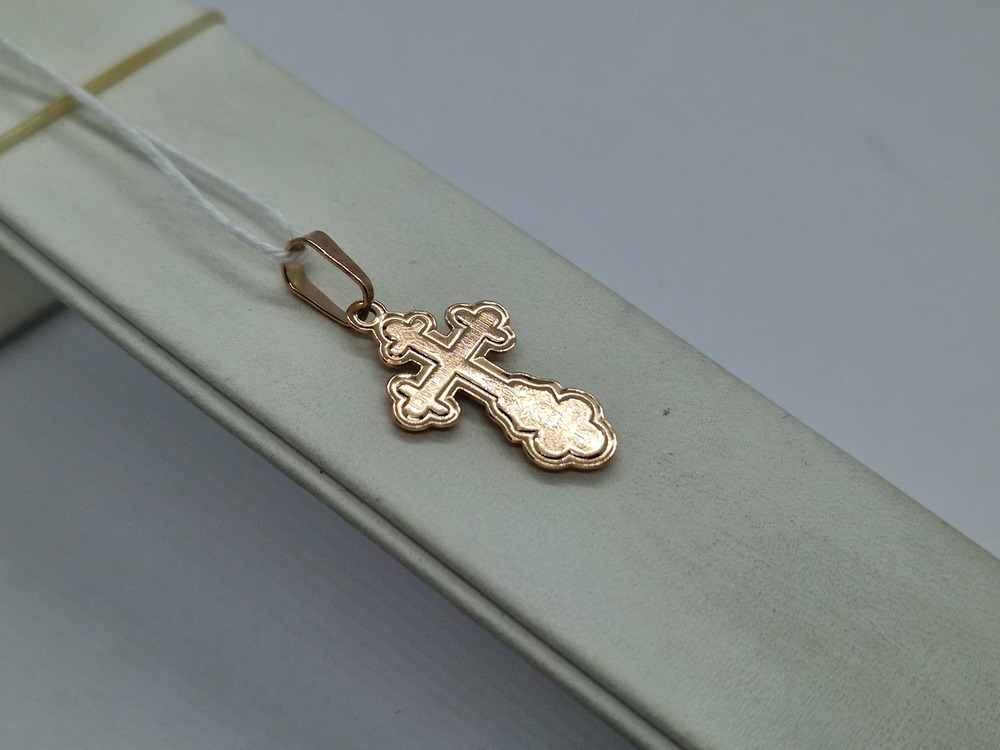 ПОДКБК585 ПОДВЕСКА КРЕСТ БЕЗ КАМНЯ (Au 585)
