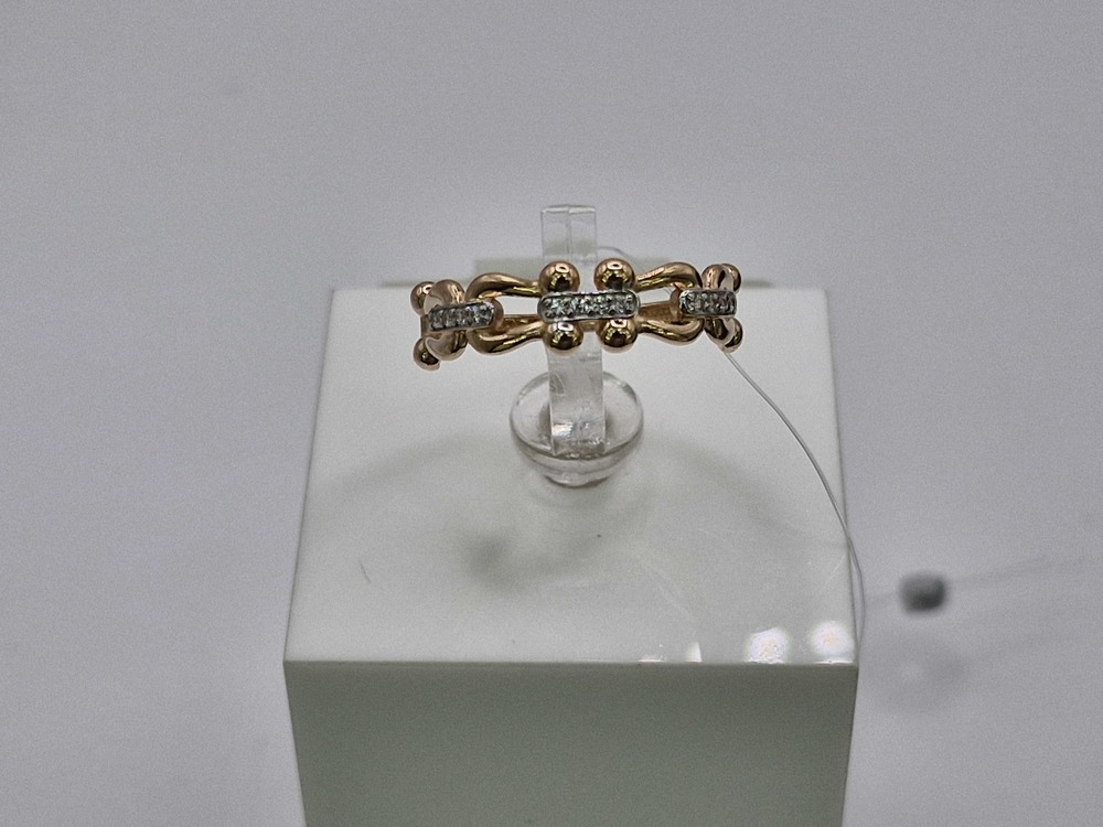 КОЛЬЦО С КАМНЯМИ (Au 585)