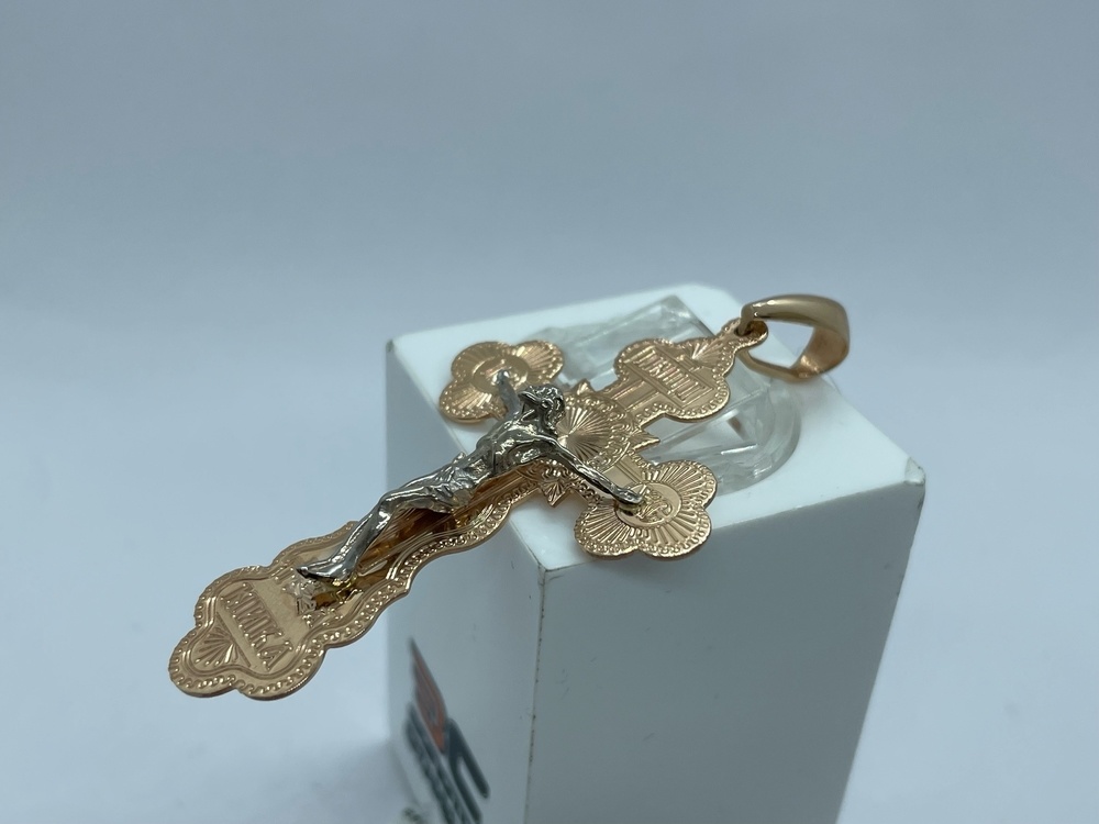 810-00250-10-00-00-02 ПОДВЕСКА КРЕСТ без камня (Au 585)