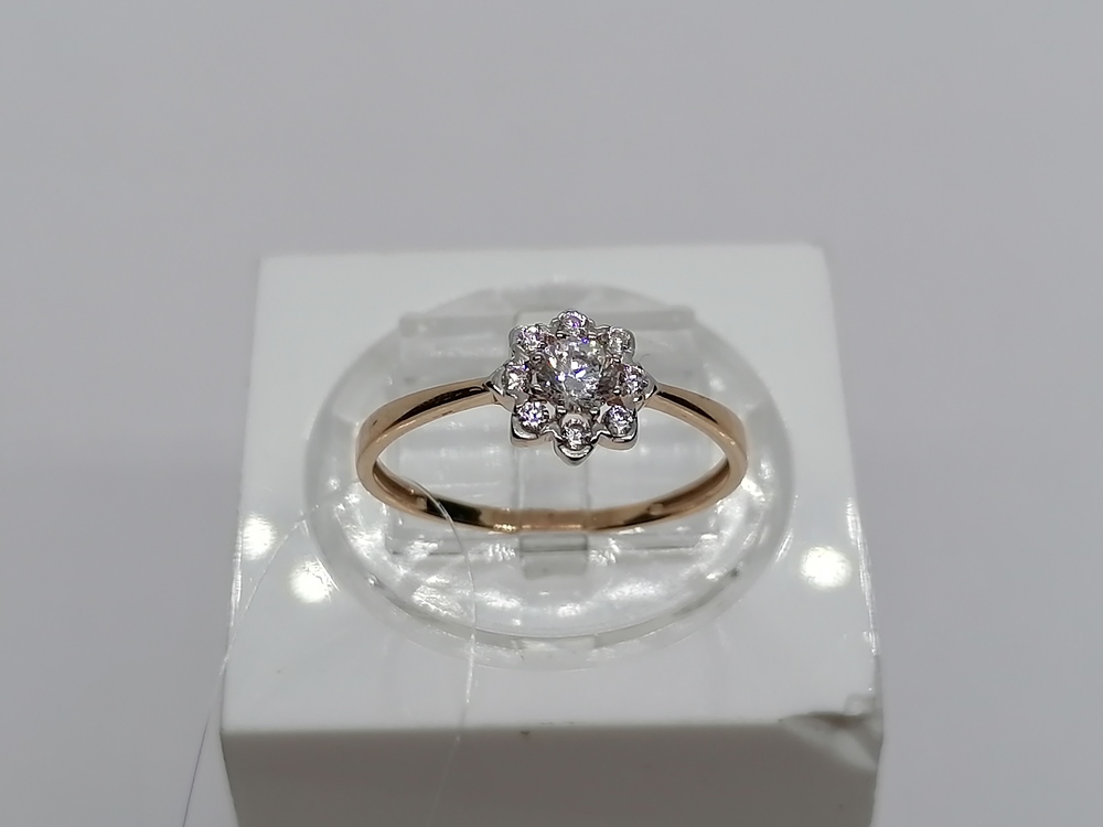 01-117797 КОЛЬЦО С КАМНЯМИ (Au 585)