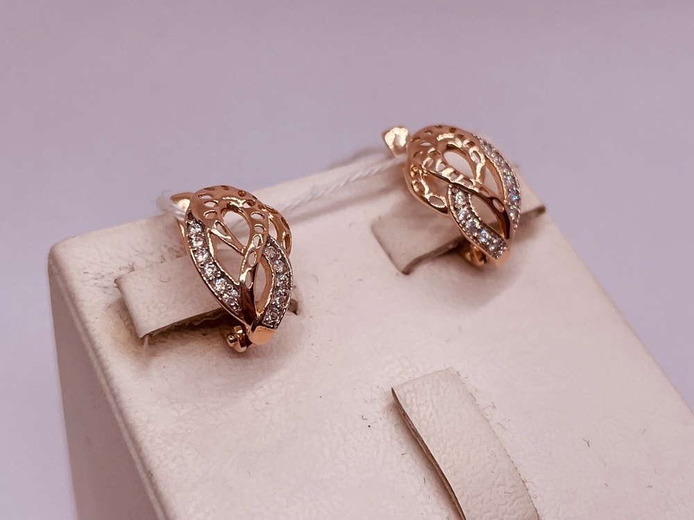 СКМИ585 СЕРЬГИ С КАМНЯМИ (Au 585)