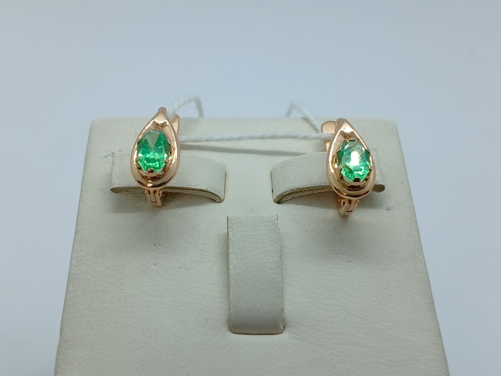 СЕРЬГИ С КАМНЕМ (Au 583)