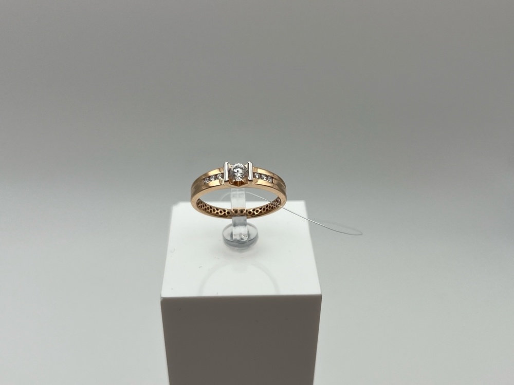 КОЛЬЦО С КАМНЯМИ (Au 585)