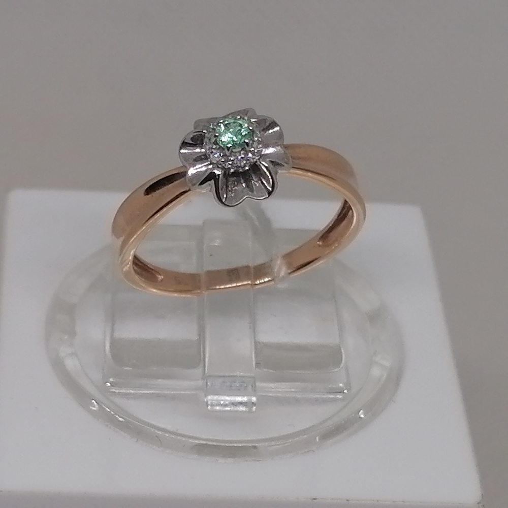 КОЛЬЦО С КАМНЯМИ (Au 585)