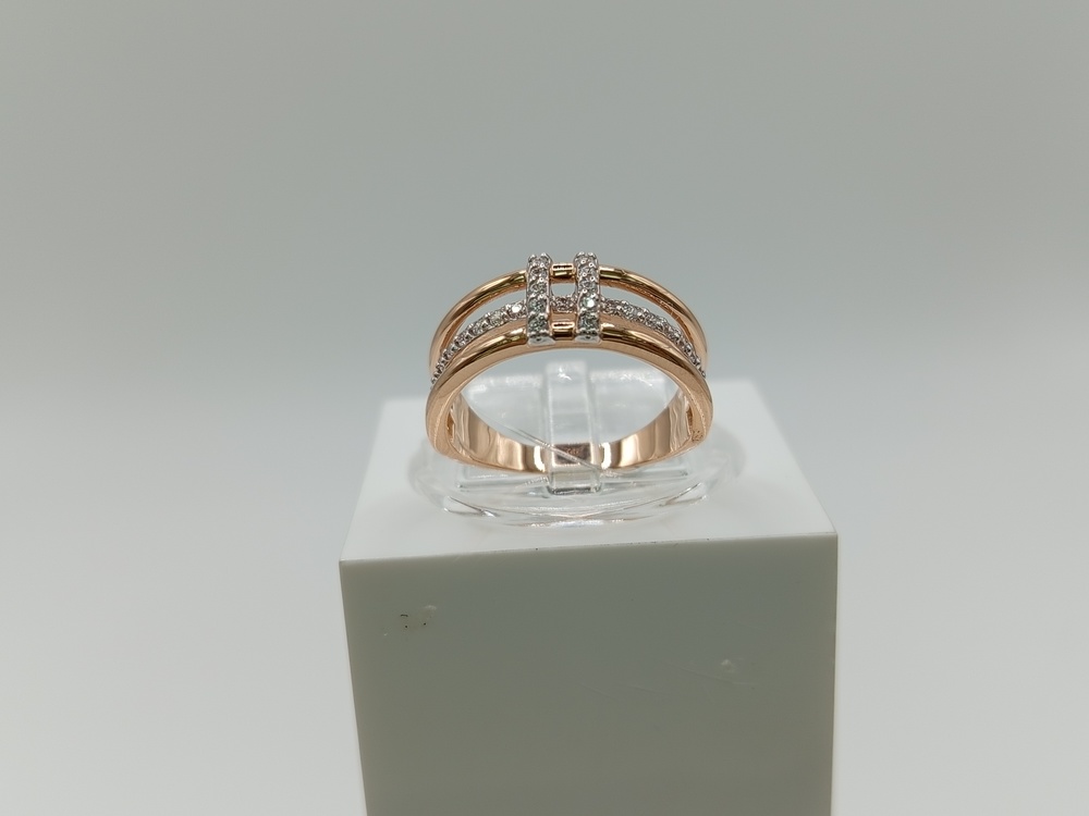 КОЛЬЦО С КАМНЯМИ (Au 585)