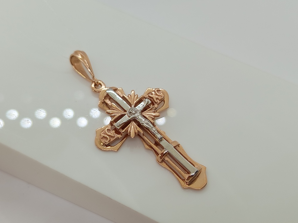 ПОДВЕСКА КРЕСТ без камня (Au 585)