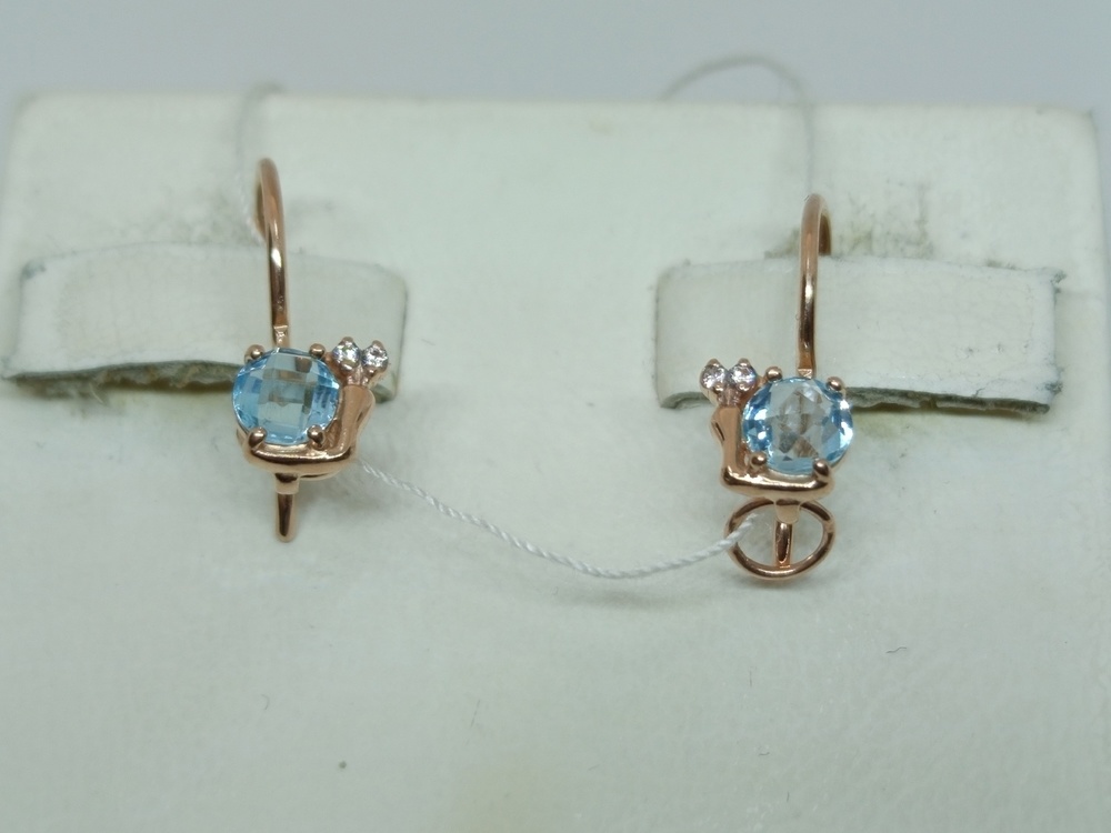 СКМИ585 СЕРЬГИ С КАМНЯМИ (Au 585)