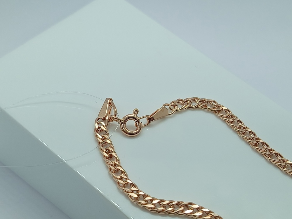 ЦЕПЬ ПУСТОТЕЛАЯ Ромб двойной (Au 585)