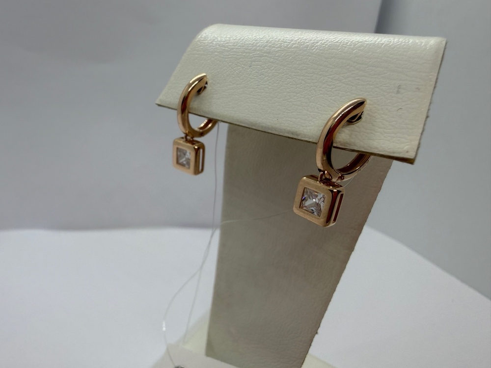 СЕРЬГИ С КАМНЕМ (Au 585)