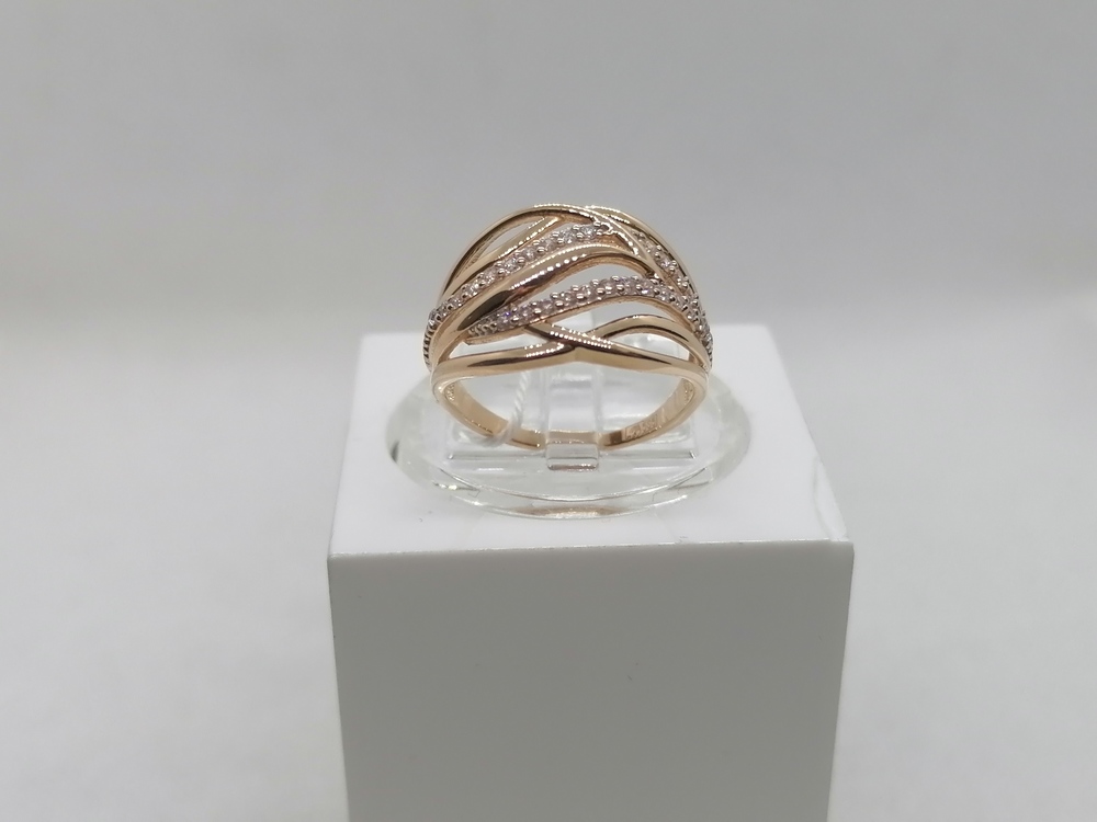 КОЛЬЦО С КАМНЯМИ (Au 585)