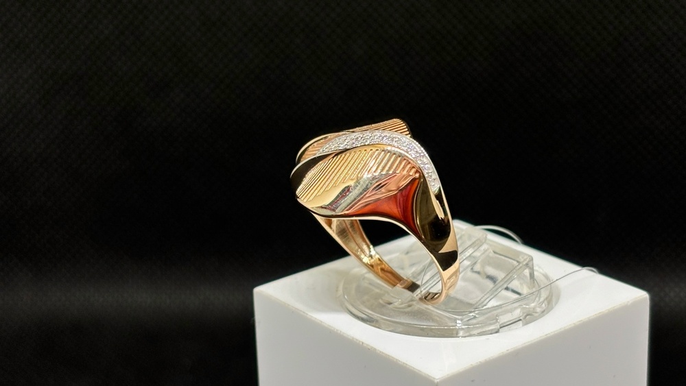 КОЛЬЦО С КАМНЯМИ (Au 585)