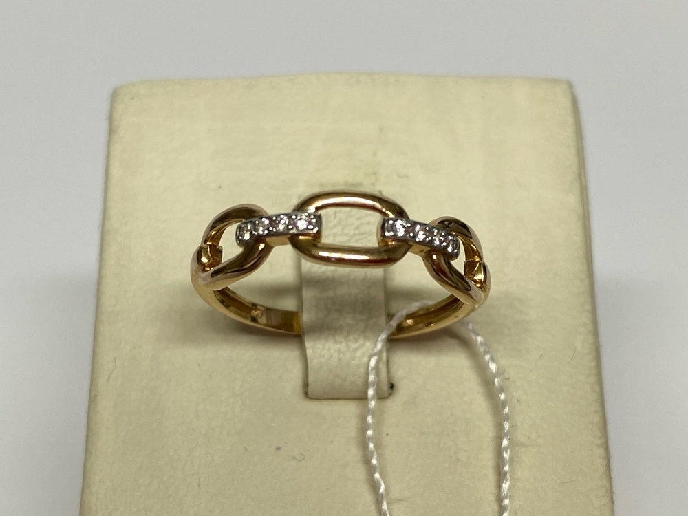 КОЛЬЦО С КАМНЯМИ (Au 585)