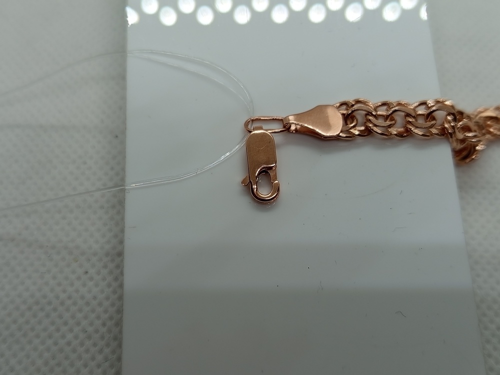 БРАСЛЕТ ПУСТОТЕЛЫЙ Бисмарк (Au 585)